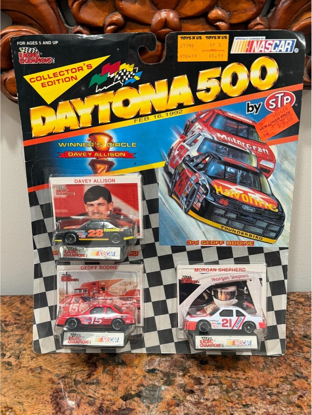 Vintage 1992 Racing Champions NASCAR Daytona 500 Winner's Circle 3-Pack Die-Cast